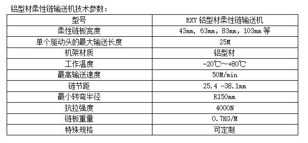 铝型材柔性链输送机