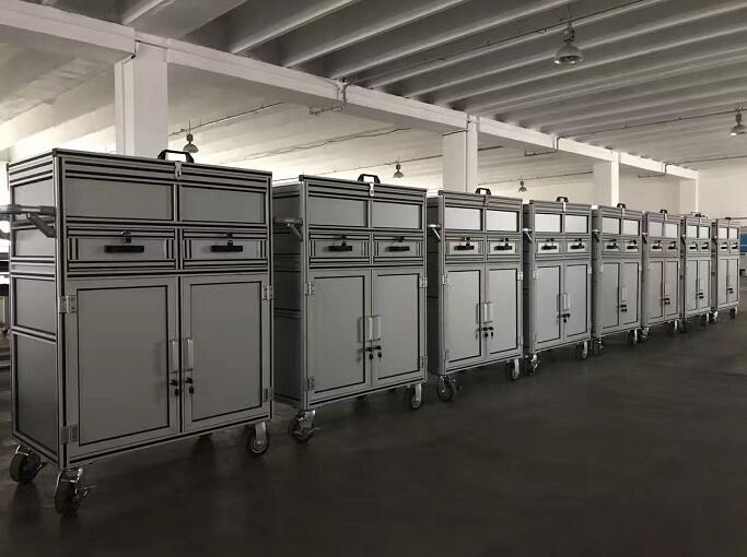 铝型材工具车-铝型材可移动工具车-生产车间铝型材周转车